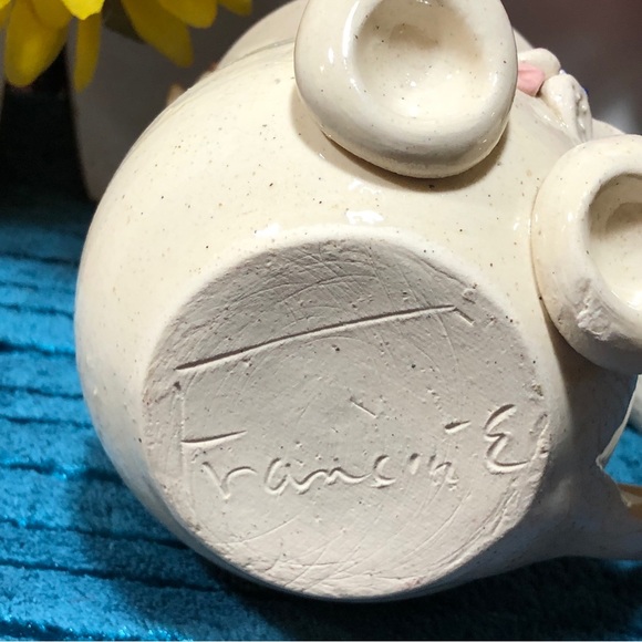 🆕 Francine Zajac Handmade Studio Pottery Art 3D Whimsical Cat & Mouse Clay Mug - Picture 7 of 14